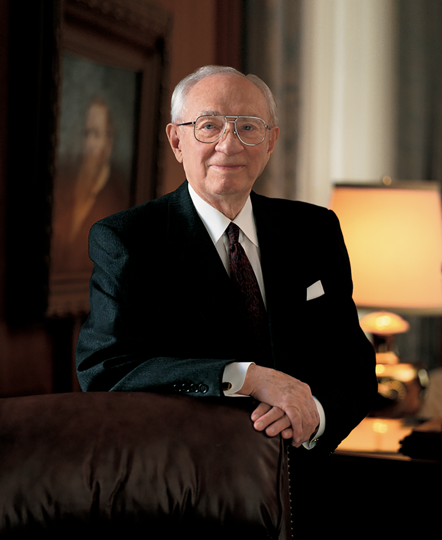 Gordon B. Hinckley elnök arcképe