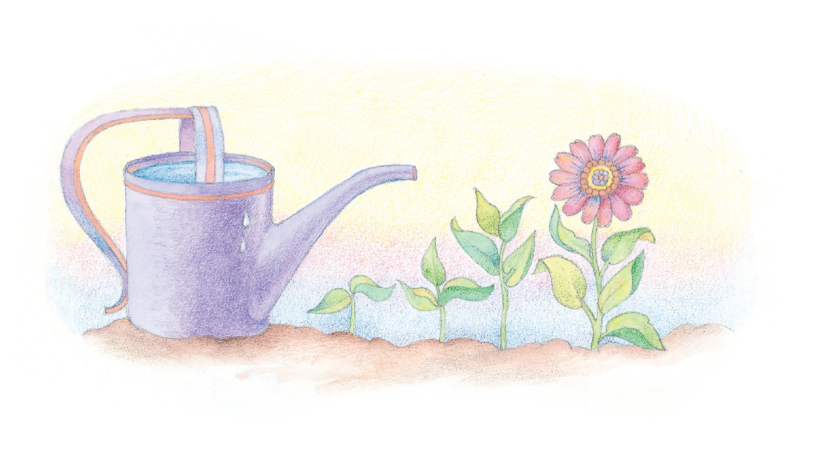 watering can with water coming out