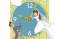Bride and groom on clock