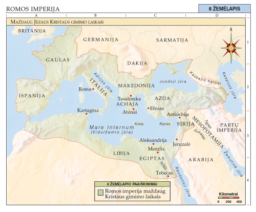 8 Zemėlapis Romos Imperija