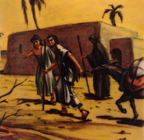 Abraham and Sarah entering Egypt