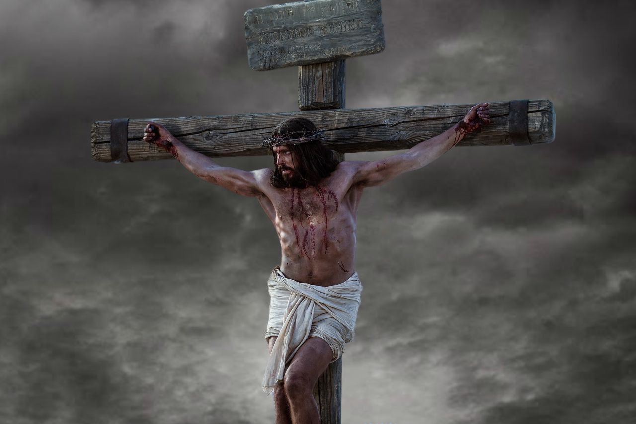 Fulfilling His mission Jesus Christ is crucified
