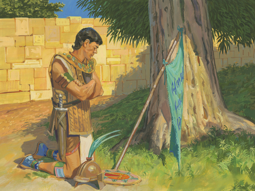 Moroni praying