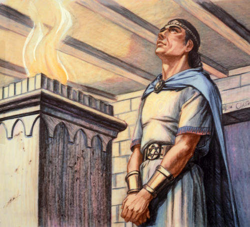 David praying