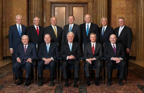 Quorum of the Twelve Apostles 2018 Official Group Portrait