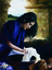 woman working with cloth