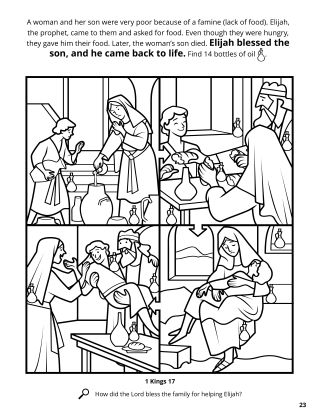 elisha and the bears coloring pages