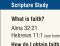 Preach My Gospel Helpful Information: Scripture Study