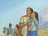 man holding woman