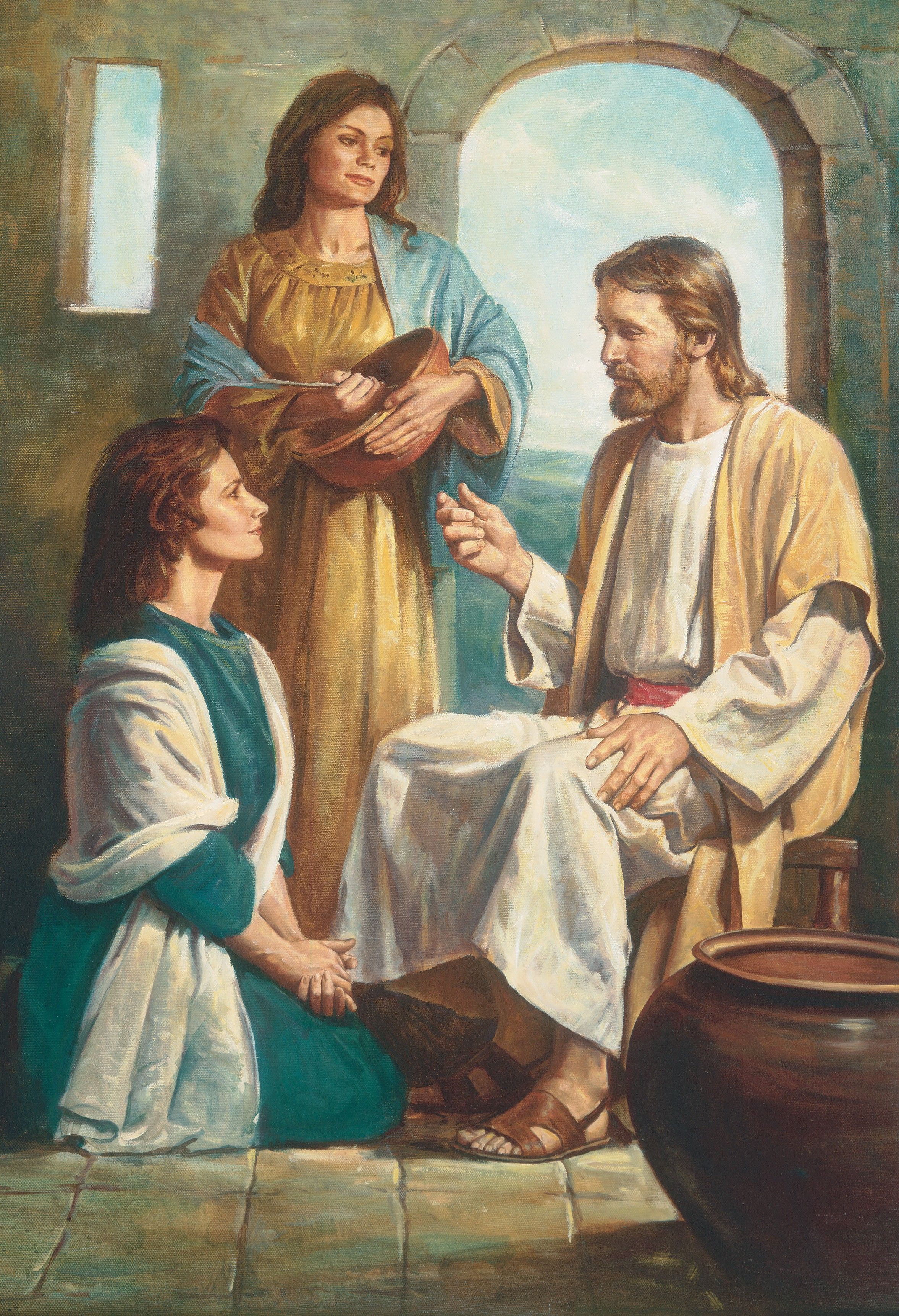 Mary and Martha, by Del Parson (62527); GAK 219; Luke 10:38–42
