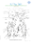 coloring page of Jesus walking on a path with children