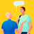 young men talking