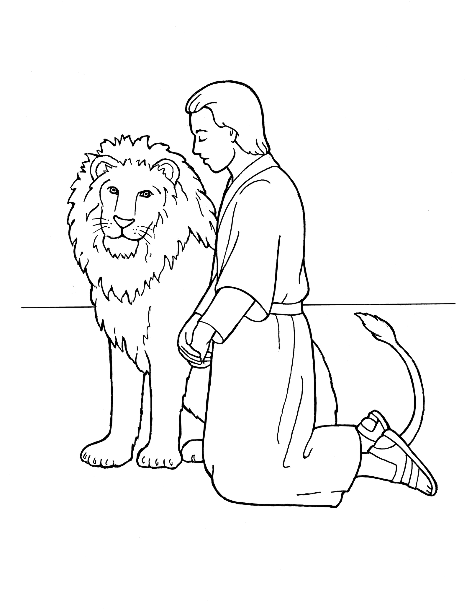 Daniel In The Lions Den   Nursery Manual Illustration 