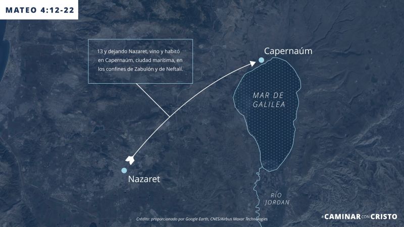 Mapa del mar de Galilea