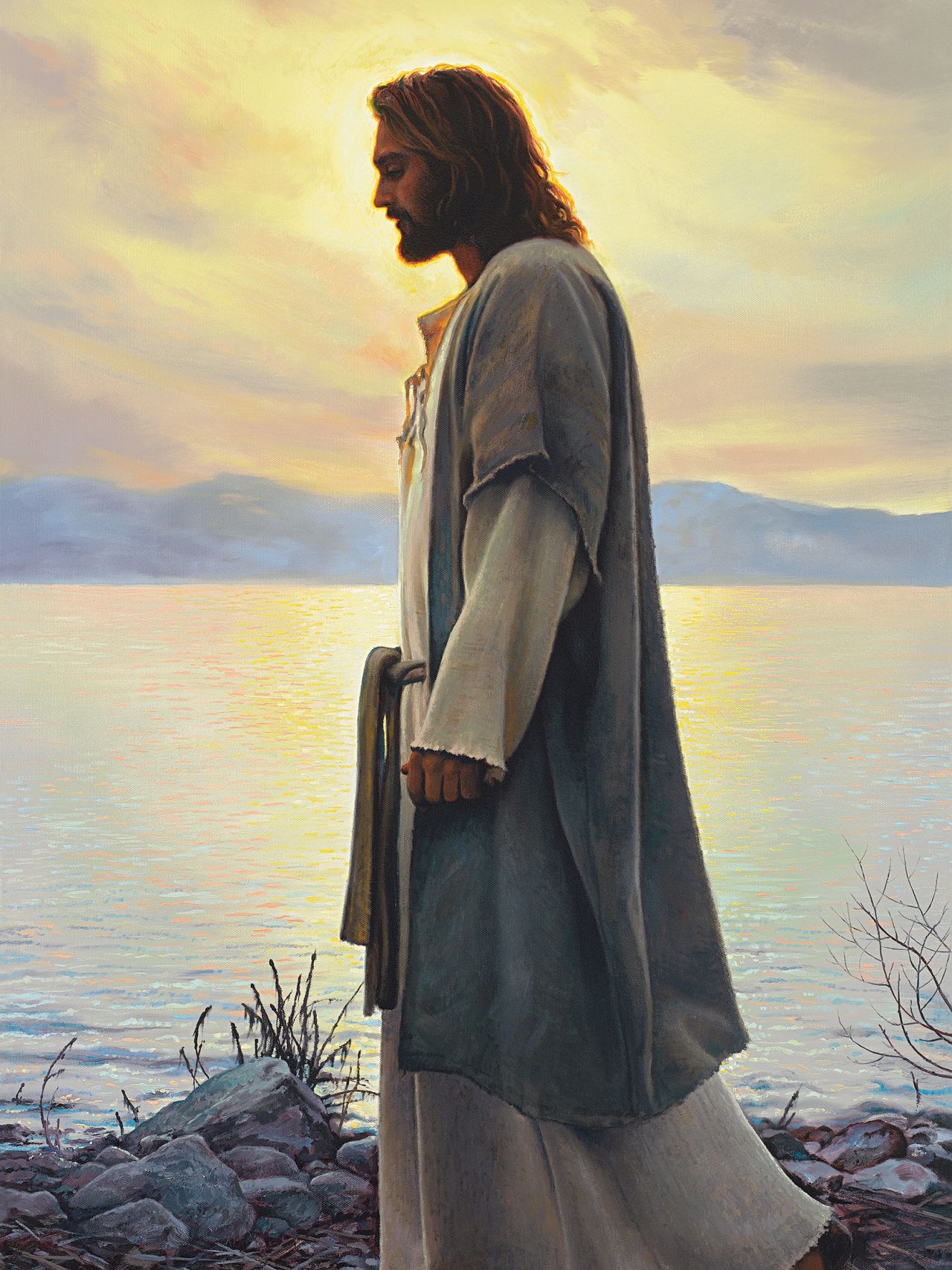 Jesus walking by water