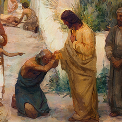 Jesus Christ healing a man