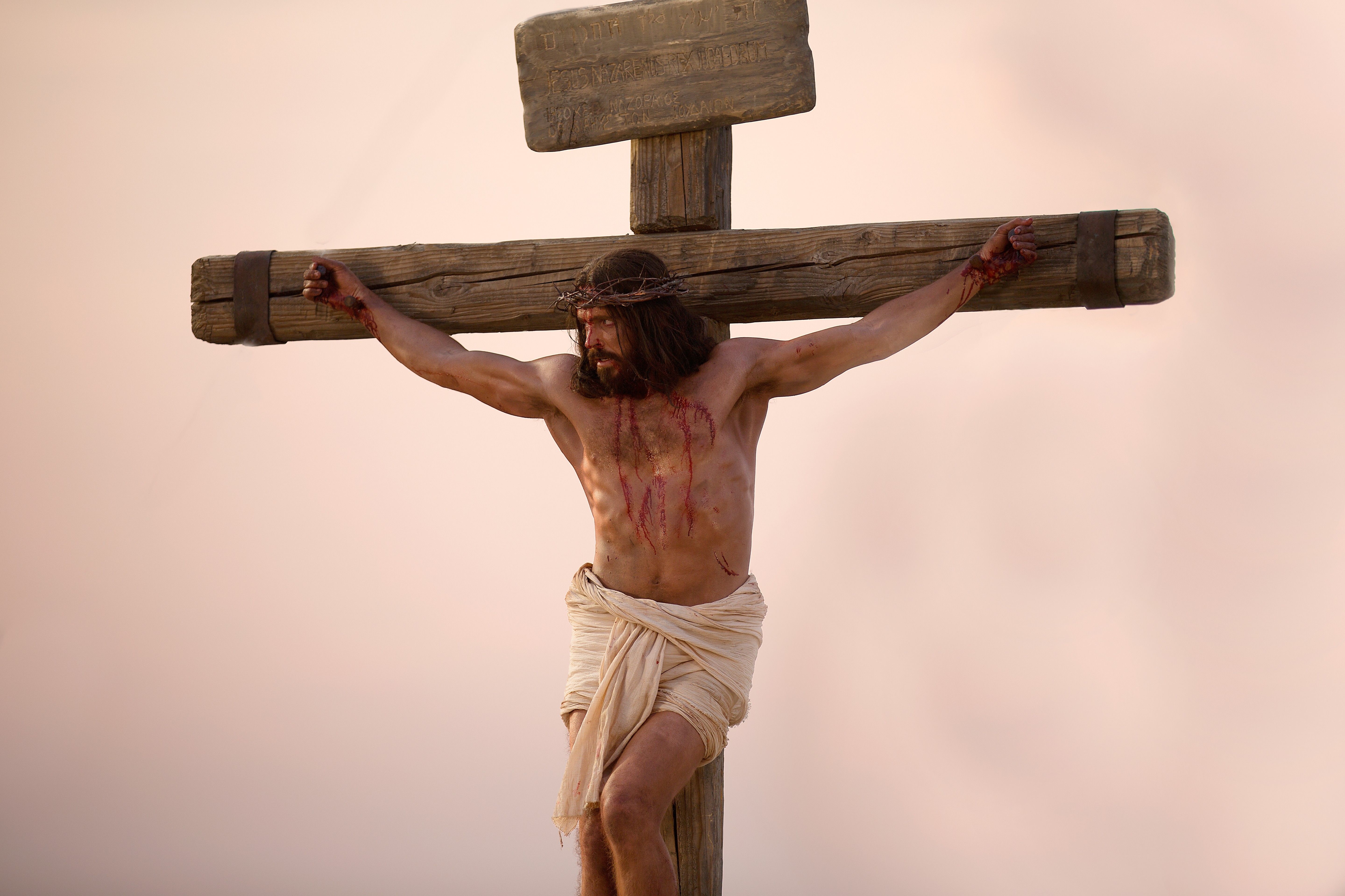 Jesus Christ on the cross at the time of His Crucifixion. 