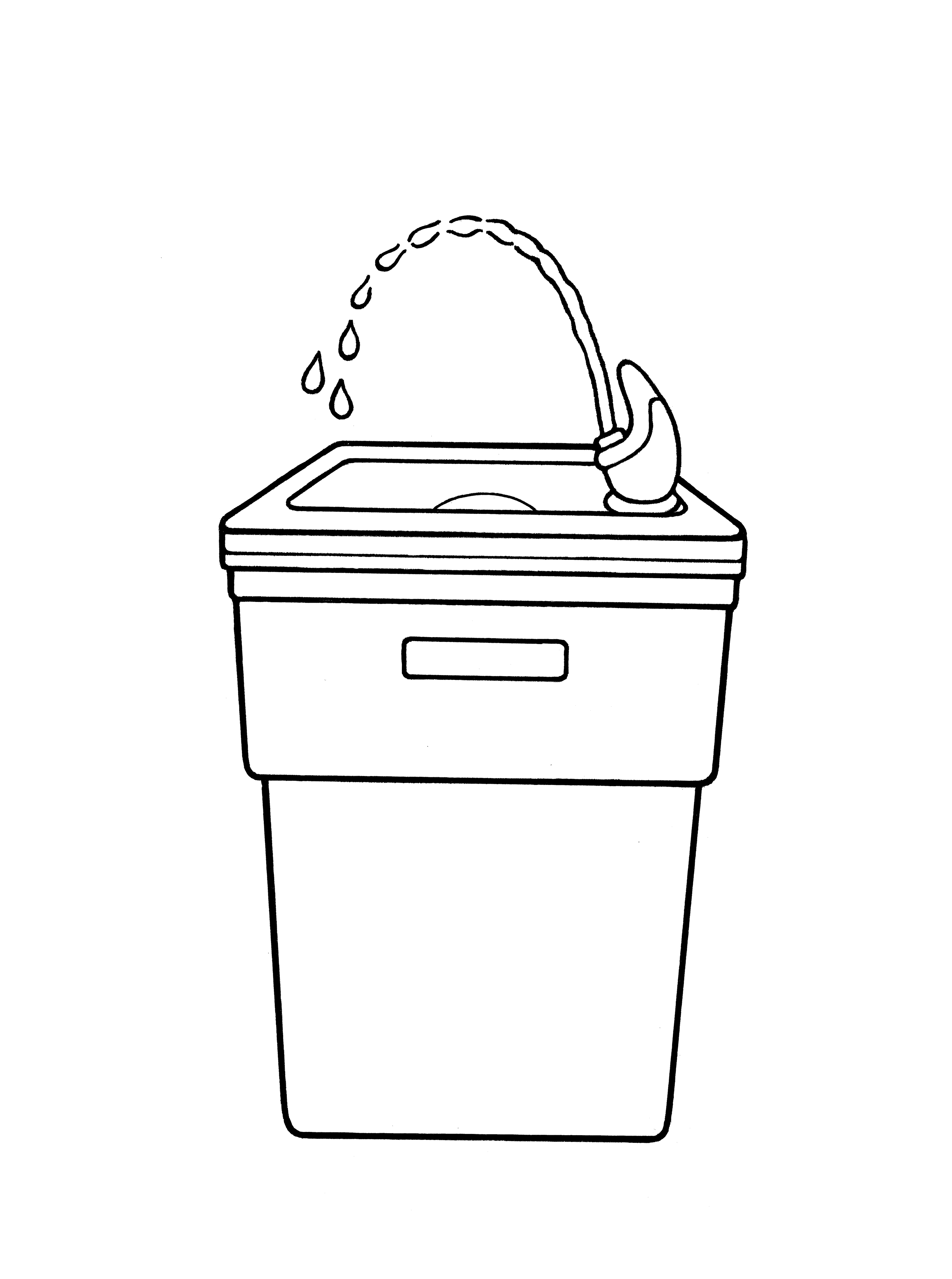 school water fountain clipart