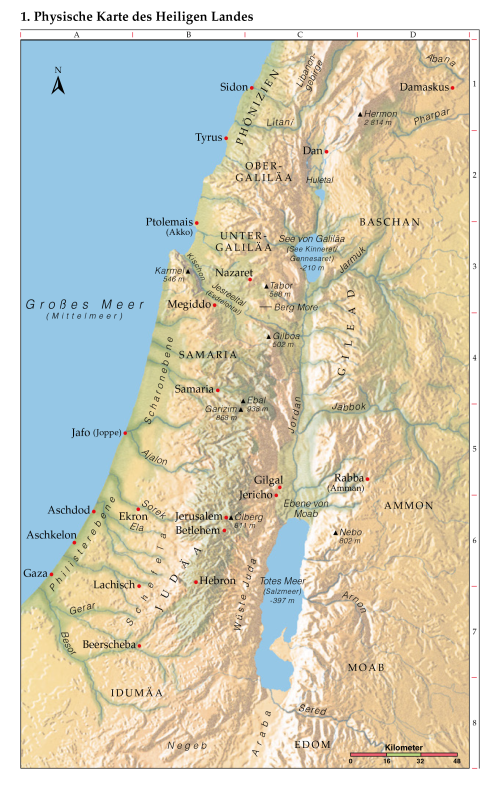 Bibel landkarte israel Rollup Israel