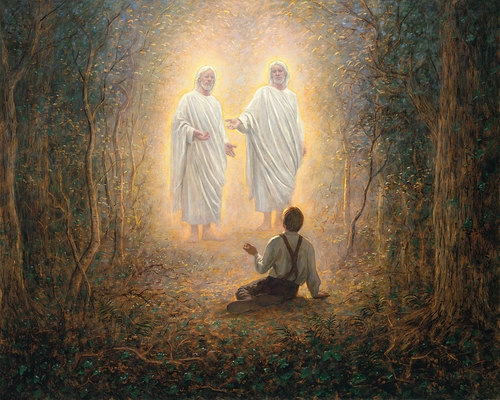 Joseph Smith seeing Jesus Christ and Heavenly Father.