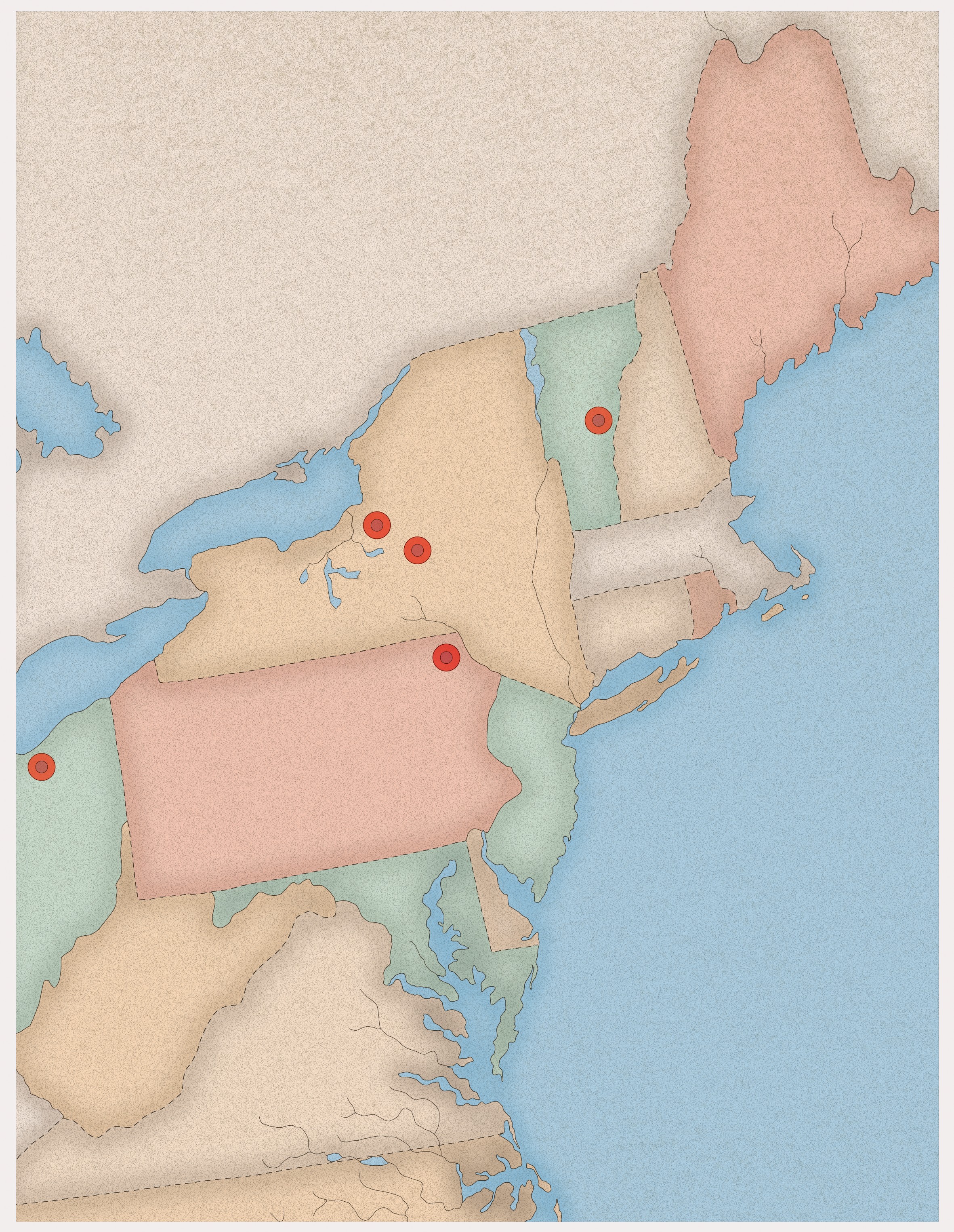 map of New England