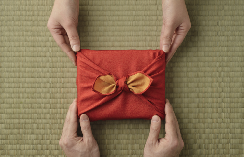 Gift wrapped in Japanese Wrapping cloth