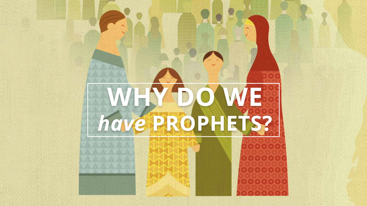 A family stand together in the video Why do we have Prophets