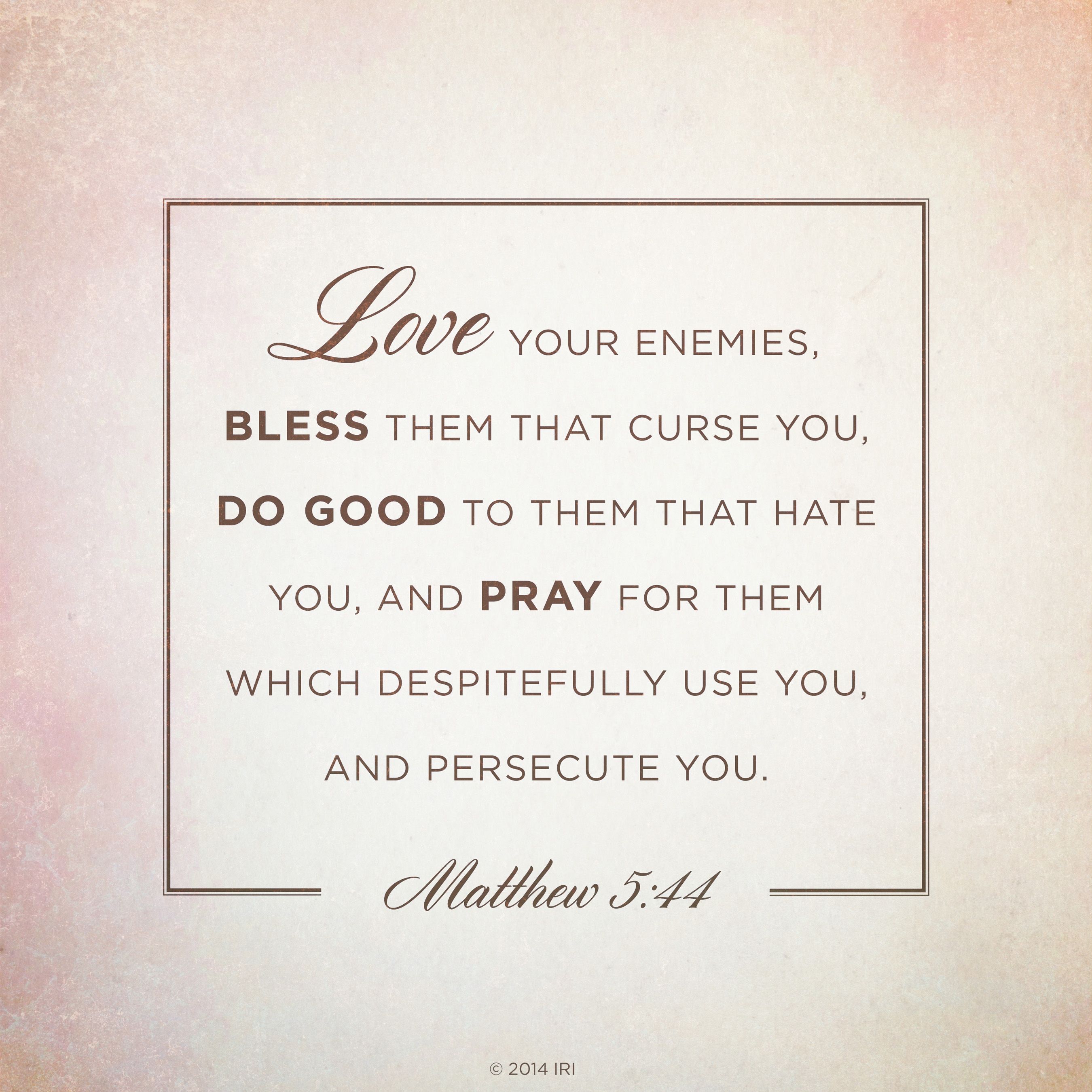 Love Your Enemies