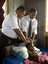 sick girl receiving blessing