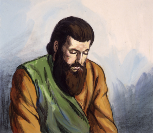 Solomon kneeling