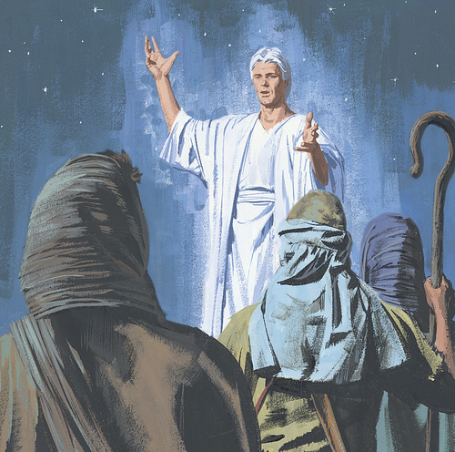 angel appearing to shepherds