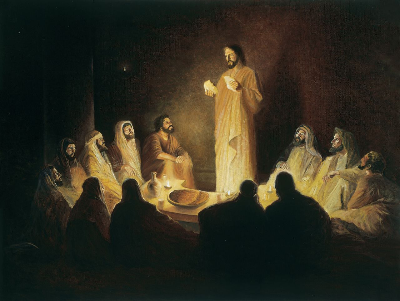 Jesucristo administra el primer sacramento a sus apóstoles durante la Última Cena