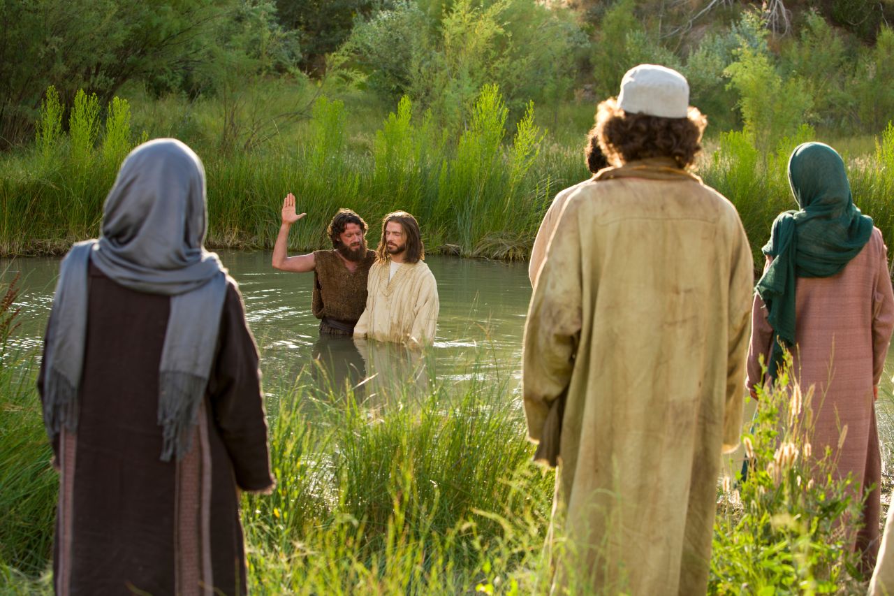Jesus Christ is baptized by John the Baptist