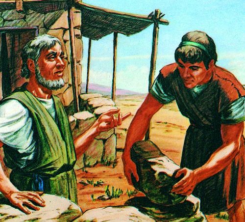Laban speaking to Jacob