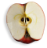 cut apple showing seeds