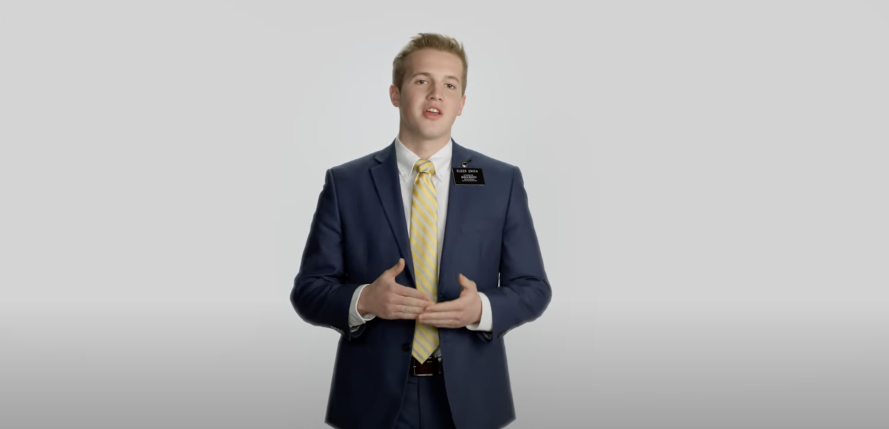 Elder Smith in the Meet Elder Smith video