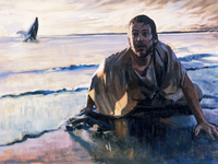 Jonah on the beach at Nineveh