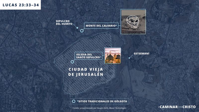 Mapa de la antigua ciudad de Jerusalén