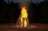 Burning woodpile