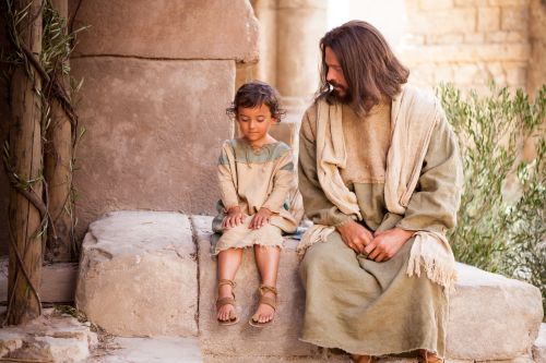 Cristo Senta-se com uma Criança