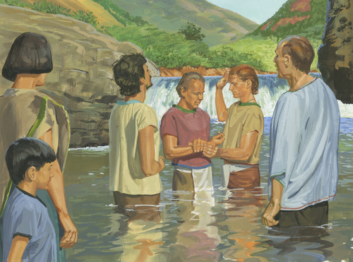 people being baptized