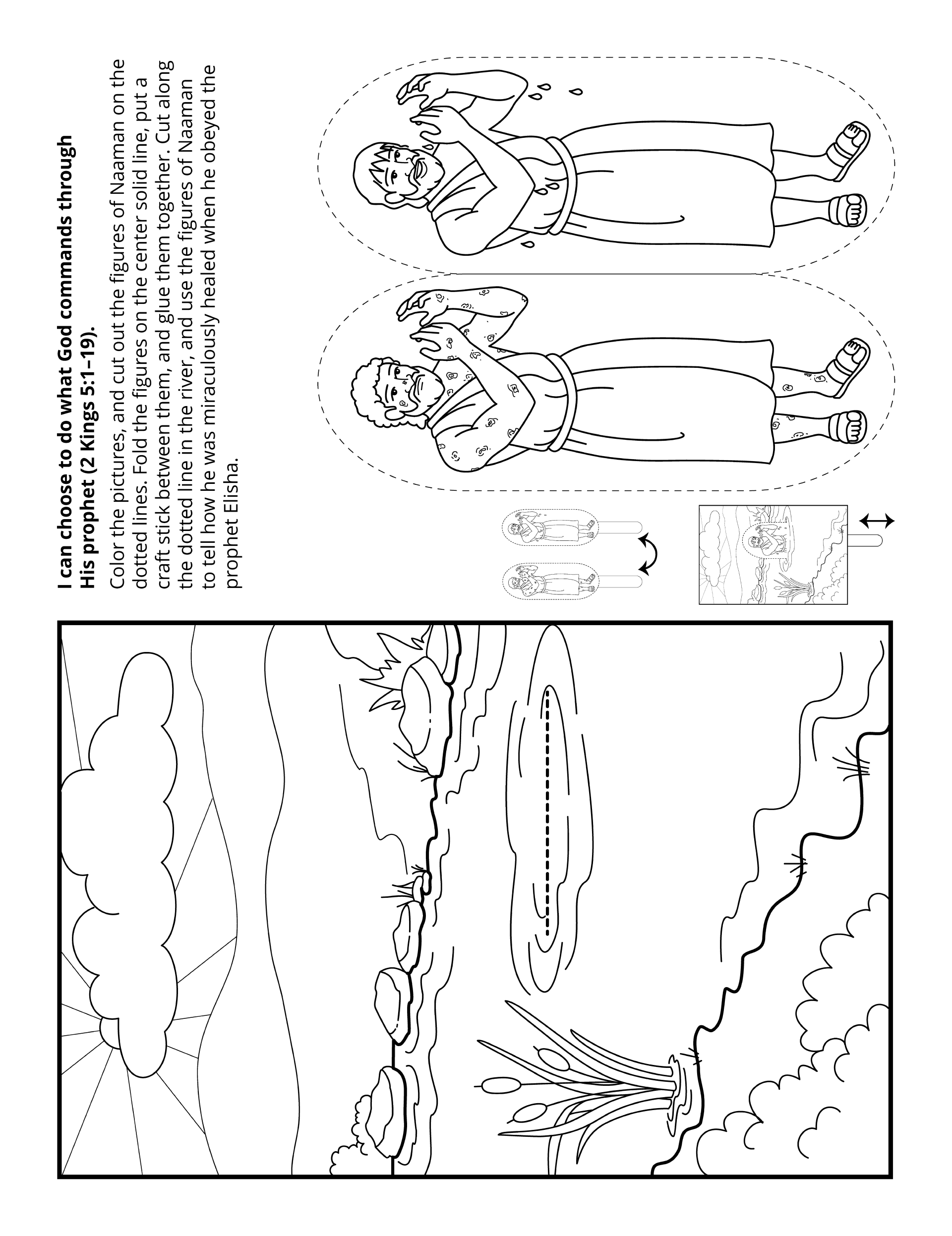 naaman in the bible coloring pages