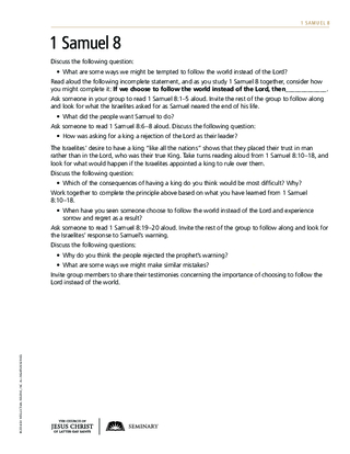 handout, 1 Samuel 8