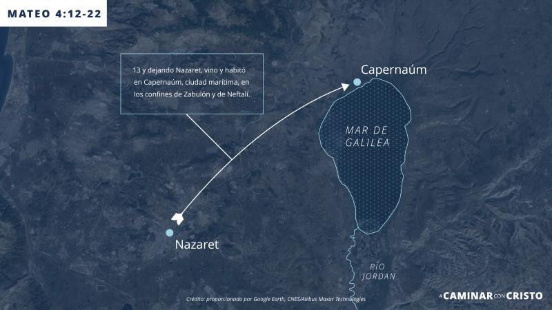 Mapa del mar de Galilea