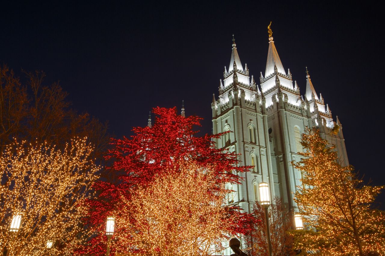 Temple Square Christmas lights